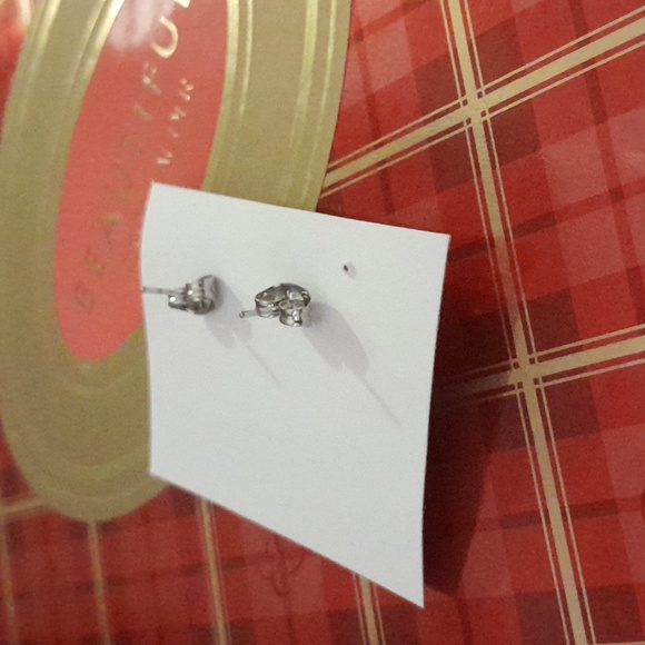 Gold Button Earrings 💛 - Picture 2 of 3